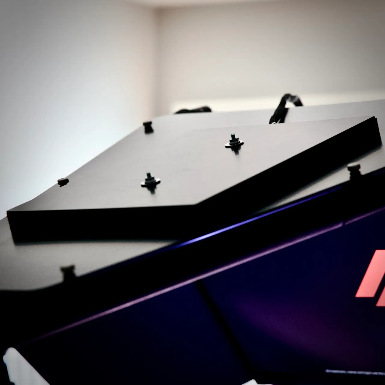 Aluminum composite construction, custom roof panel for sim rig designed by Ryan Lindsey